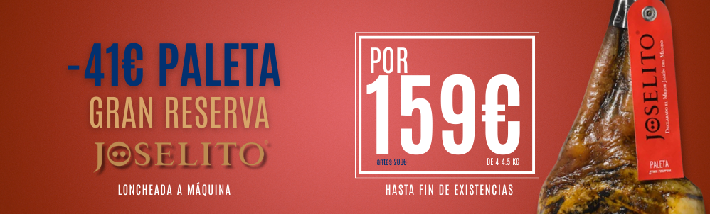 Paleta Joselito Gran Reserva por 159&euro; loncheada a m&aacute;quina